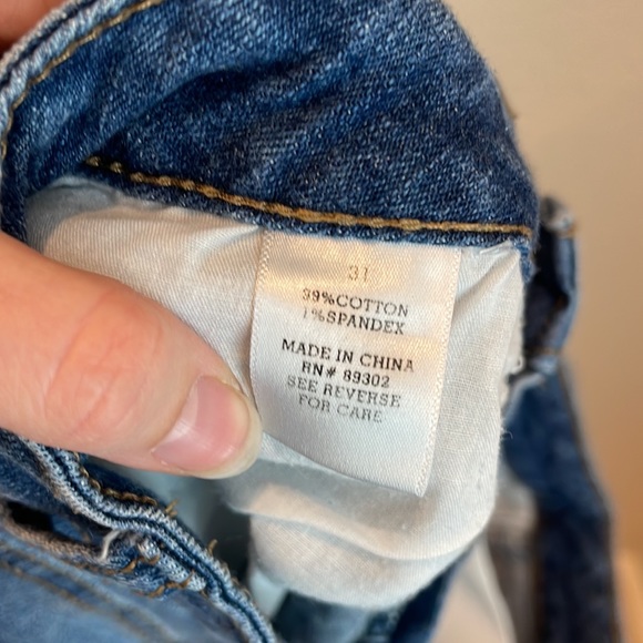 Altar’d State Lace Crochet Trim Denim Cutoff Shorts Size 31 - Picture 5 of 5